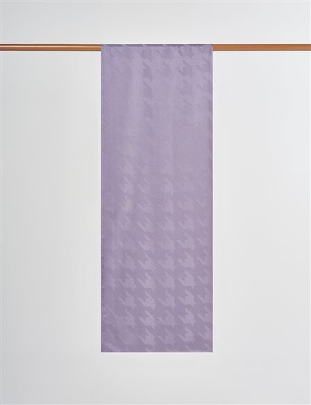 Kaz Ayağı Desen Jakarlı Şal Lila 