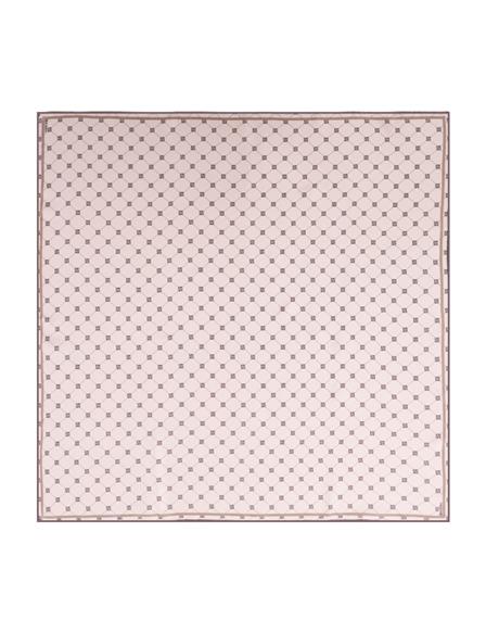 Çapraz Kayra Logolu İpek Eşarp Taş