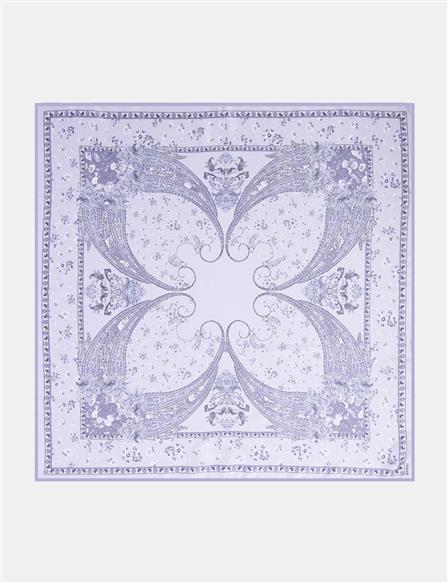 Etnik Desen Eşarp Gri