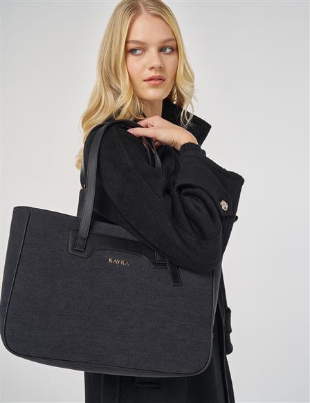 Logo Denim Bag Anthracite