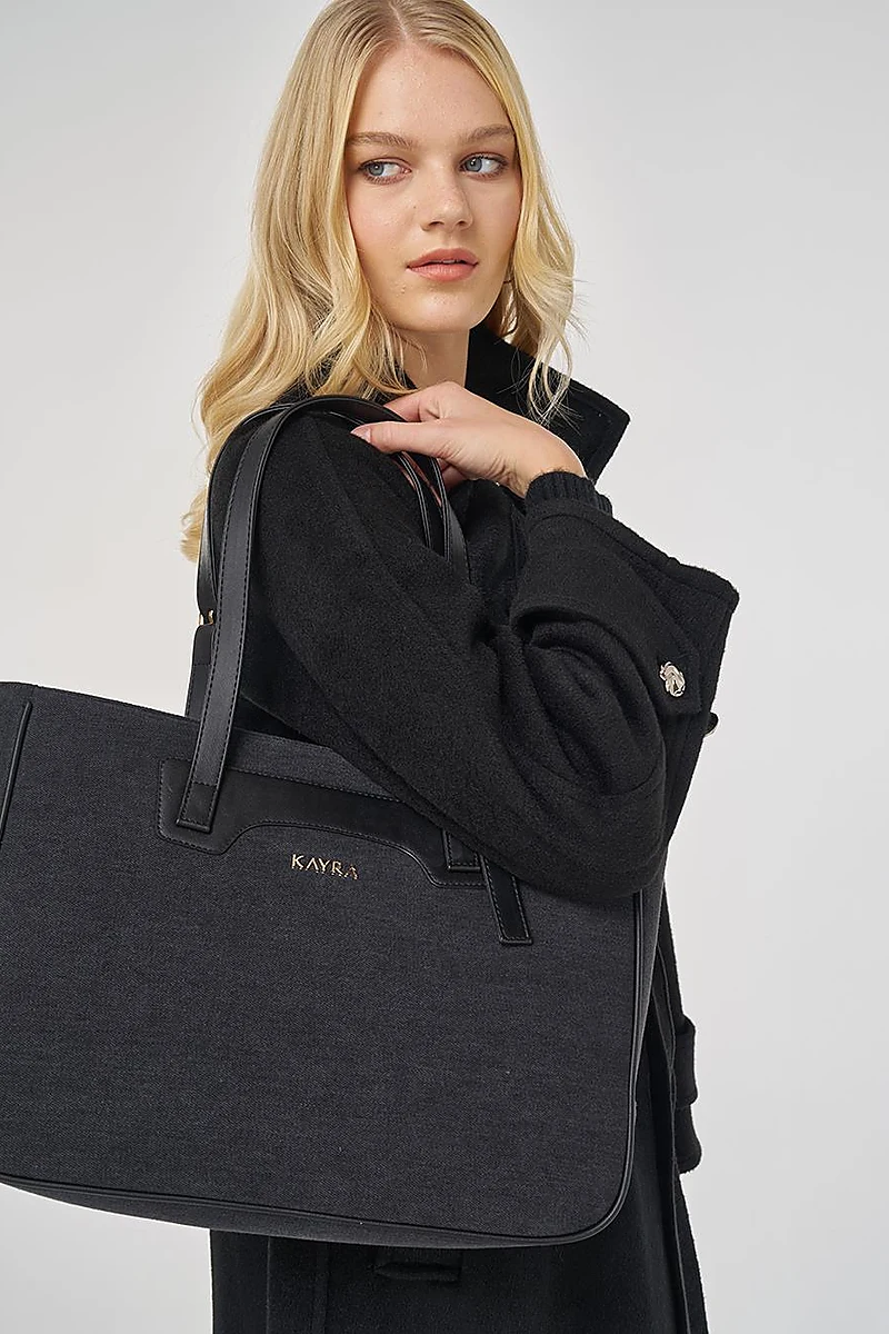 Logo Denim Bag Anthracite