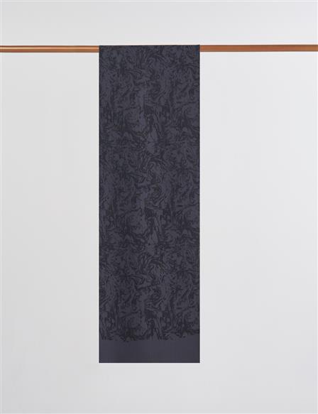 Fırça Desen Floş Şal Siyah 