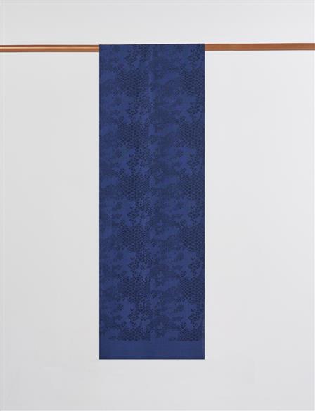 Soyut Desen Floş Şal Lacivert 