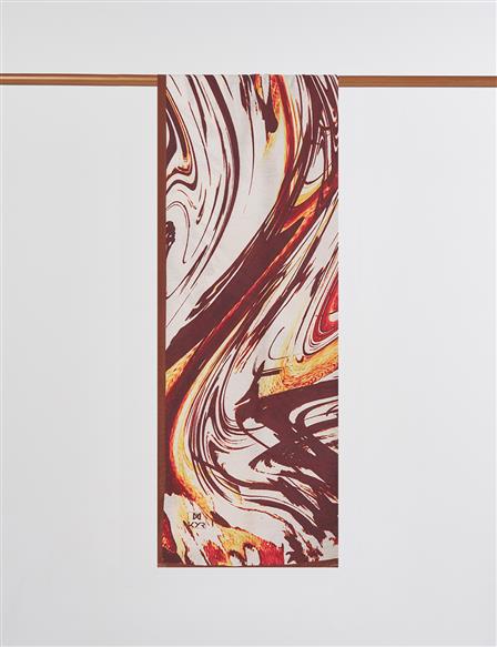 Fırça Desen Şal Kahve 