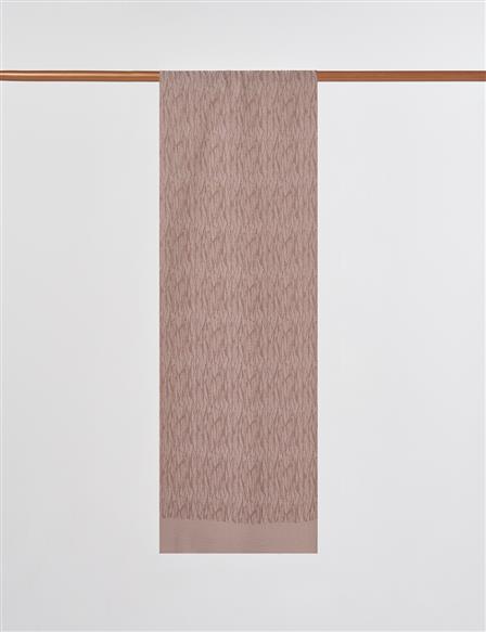 Desenli Floş Şal Bej