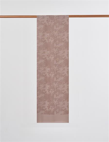 Soyut Desen Floş Şal Bej