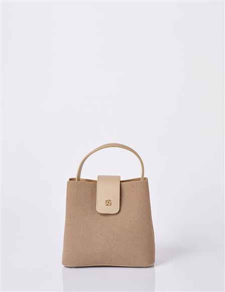 Nubuck Bag with Cover in Dark Mink