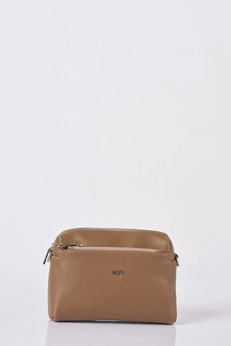Logo Shoulder Bag in Mink
