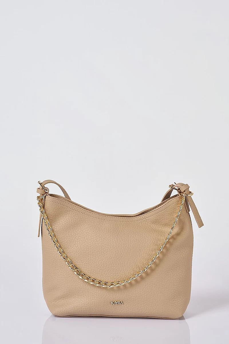 Chain Detailed Shopper Bag Cream