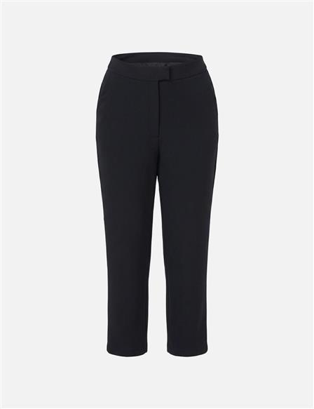 Cep Detaylı Kumaş Pantolon Siyah