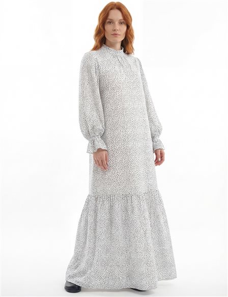 Polka Dot Dress Optic White