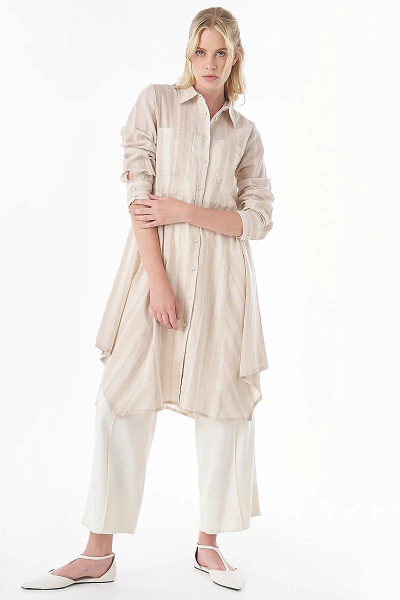 Cotton Linen Tunic Beige