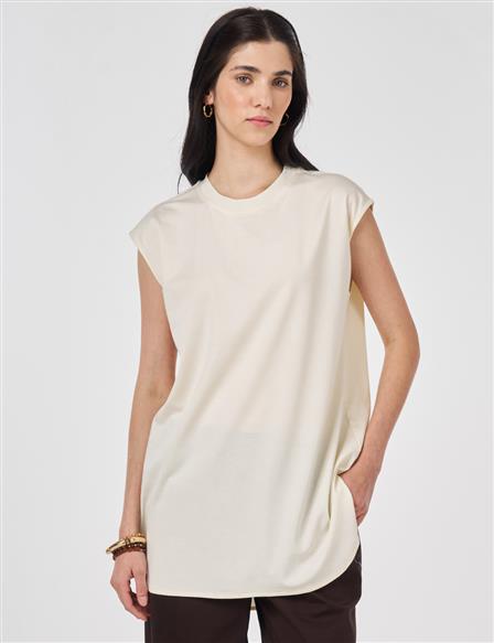 Crew Neck T-shirt Ecru