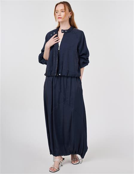 Torba Cepli Etekli Modal Takım Koyu Lacivert