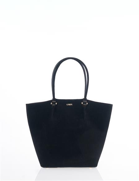 Suede Shoulder Bag Black