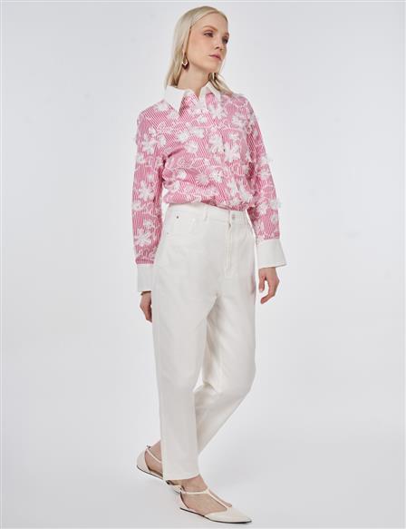 Carrot Fit Trousers Optic White