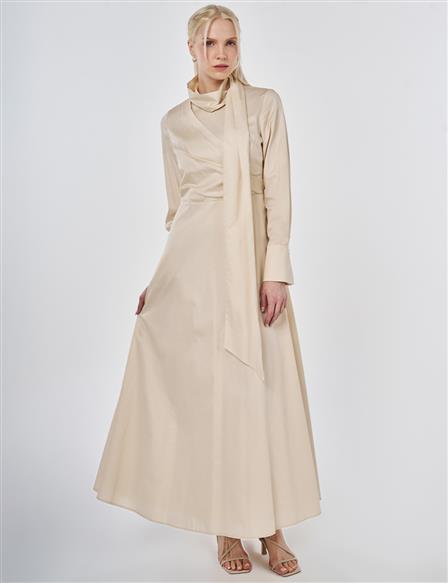 Draped Maxi Dress Cream