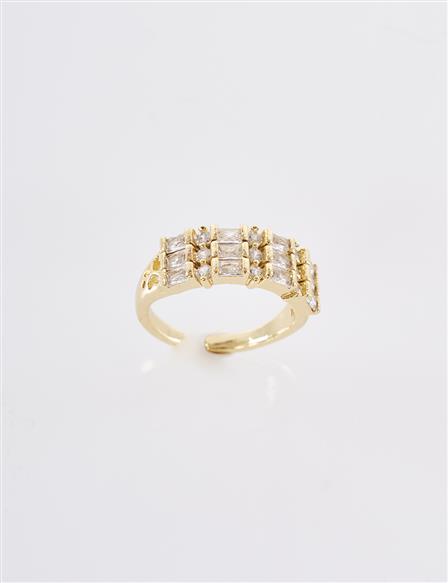Geometric Form Ring Gold