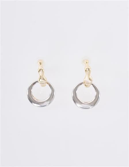 Dangling Hoop Earrings Gold