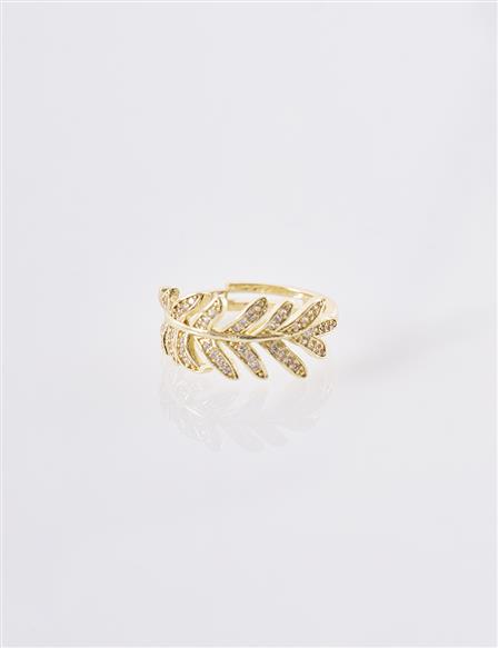 Leaf Figure Ring Gold