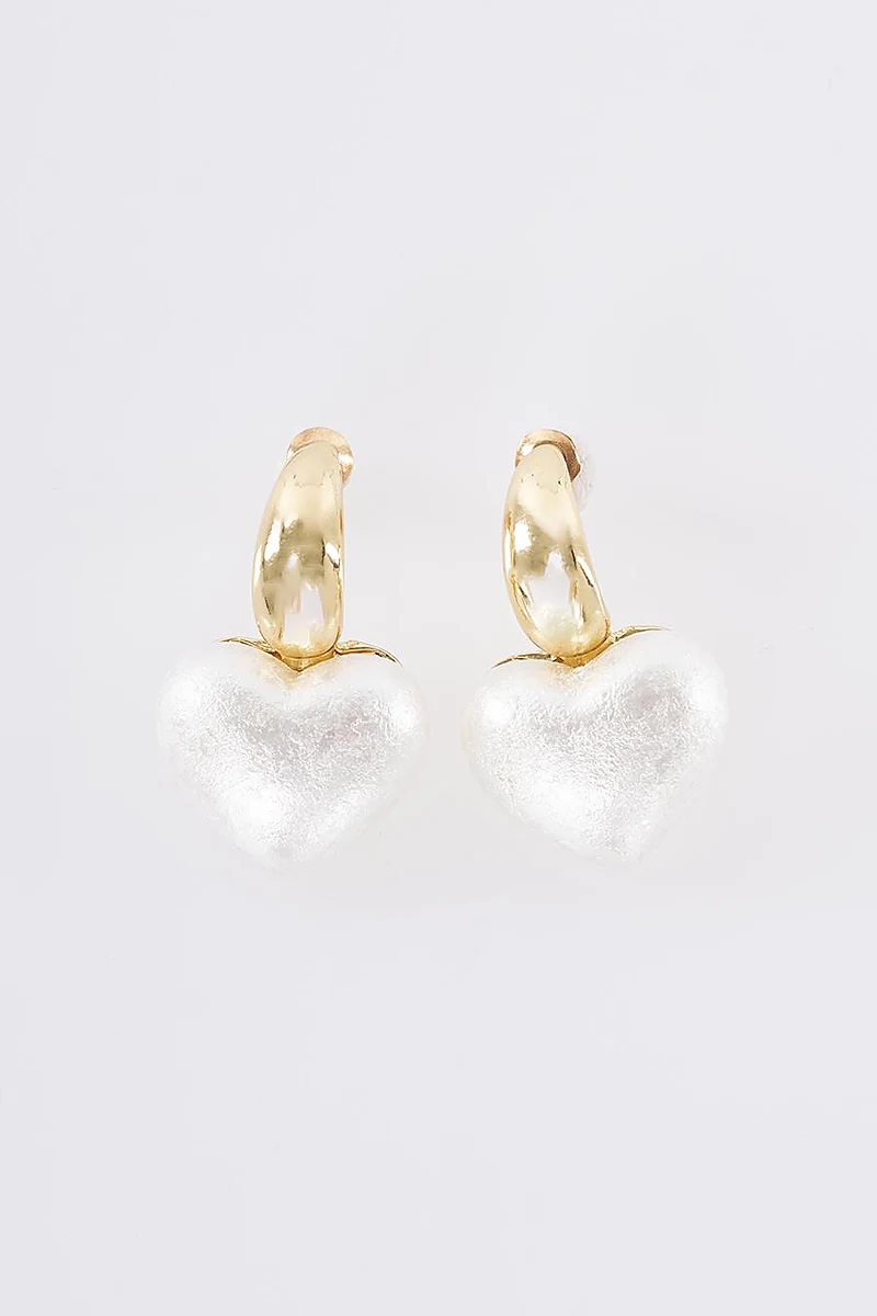 Heart Shaped Earrings Gold
