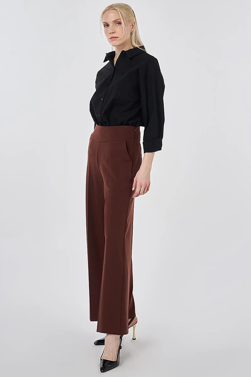 Basic Relaxed Fit Trousers Chocolate