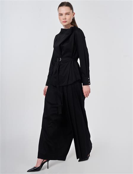 100% Cotton Pants and Skirt Set Black 