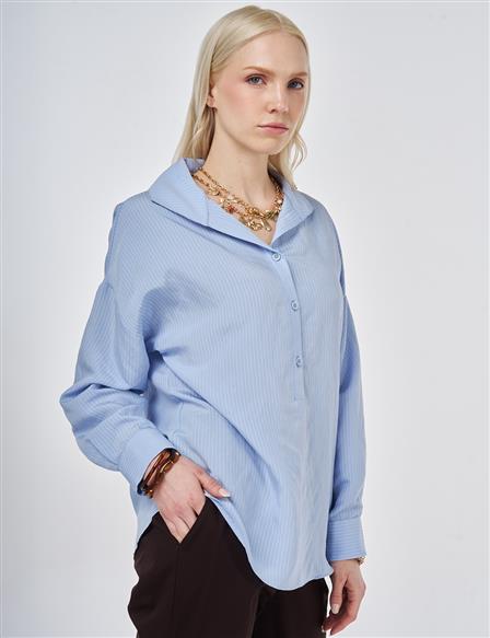 Relaxed Fit Modal Tunic Light Aviator Blue