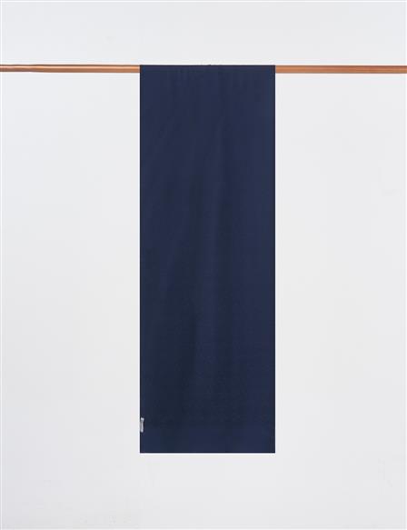 Logo Detailed Bamboo Scarf Navy Blue