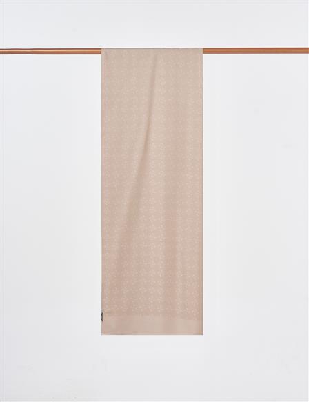 Logo Detailed Bamboo Scarf Beige