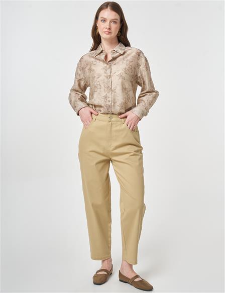 Carrot Cut Trousers Mink