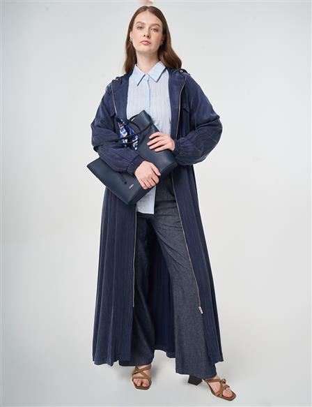 Hooded Lyocell Outerwear Dark Navy 