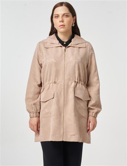 Patch-Pocket Modal Jacket Nude