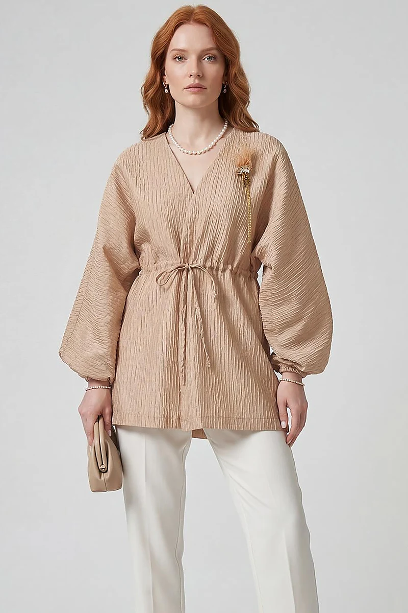 Jacquard Jacket Beige
