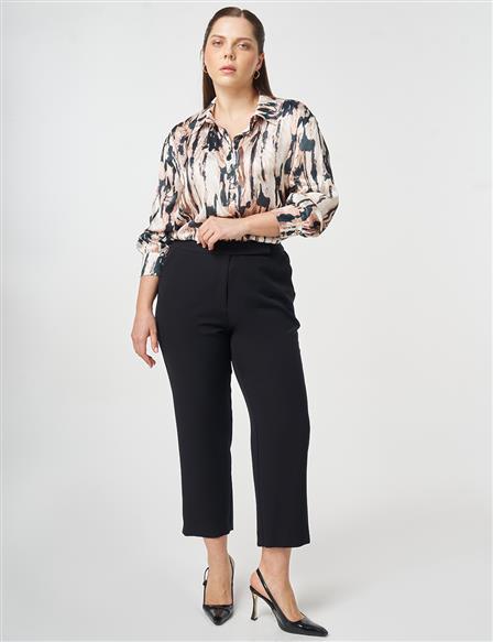 Carrot Cut Pants Black