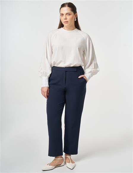 Carrot Cut Pants Dark Navy