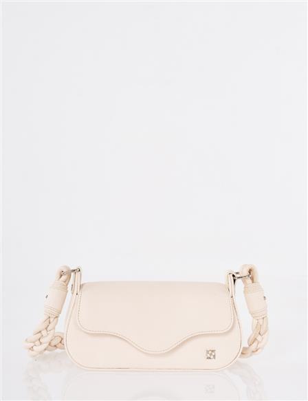 Kapaklı Baget Çanta Bej
