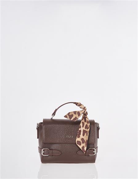 Fular Detaylı Çanta Acı Kahve