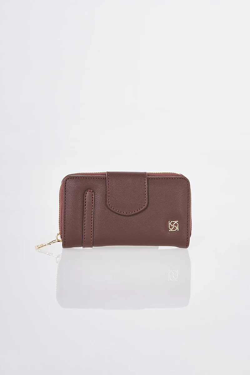 Flap Wallet Dark Brown