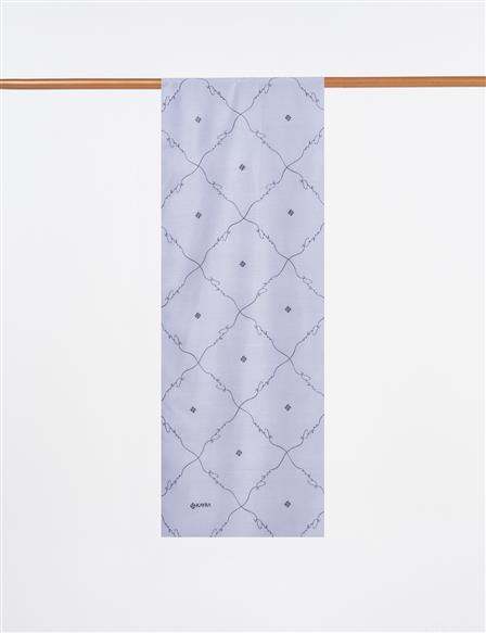 Signature Figurine Monogram Shawl Gray