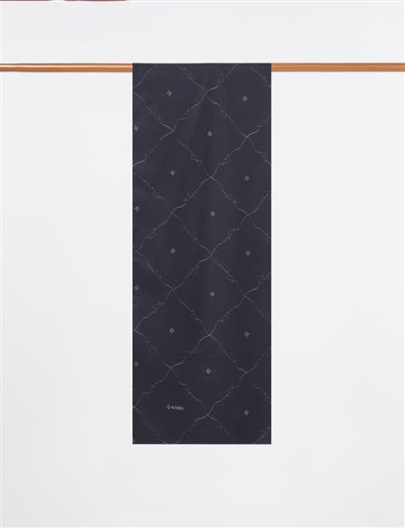 Signature Figurine Monogram Shawl Black