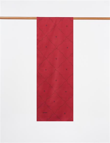 Signature Figurine Monogram Shawl Red