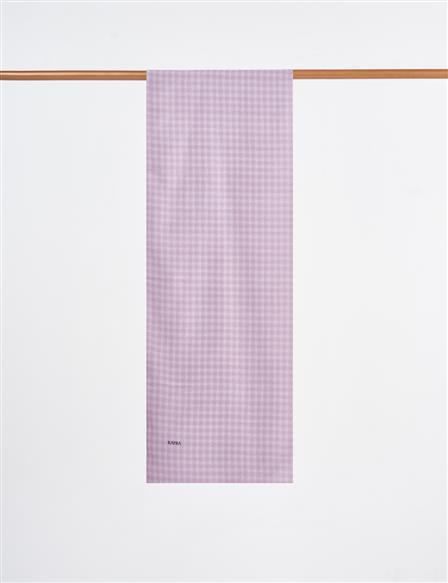 Checkered Pattern Shawl Powder 