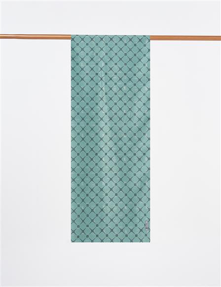 Monogram Patterned Shawl Mint