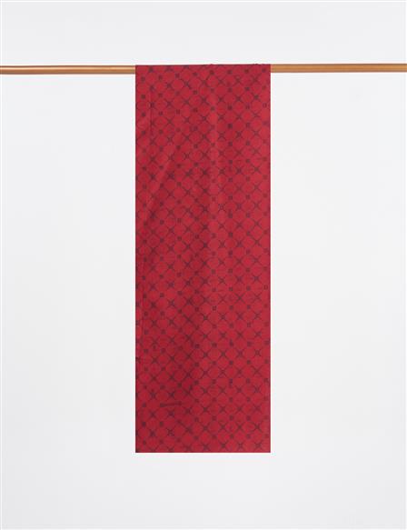 Monogram Patterned Shawl Red