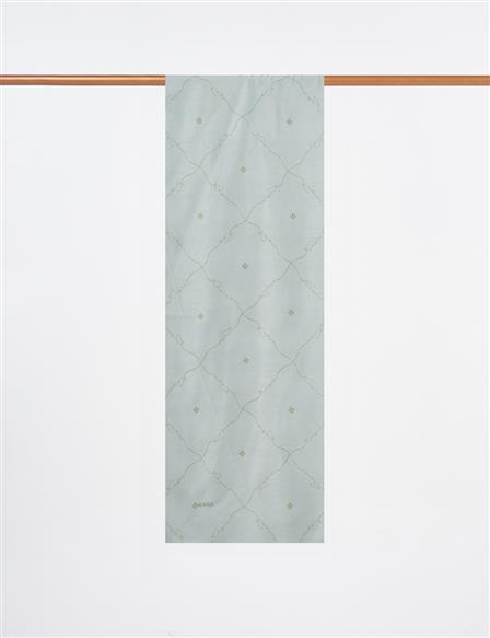 Signature Figurine Monogram Shawl Aqua Green