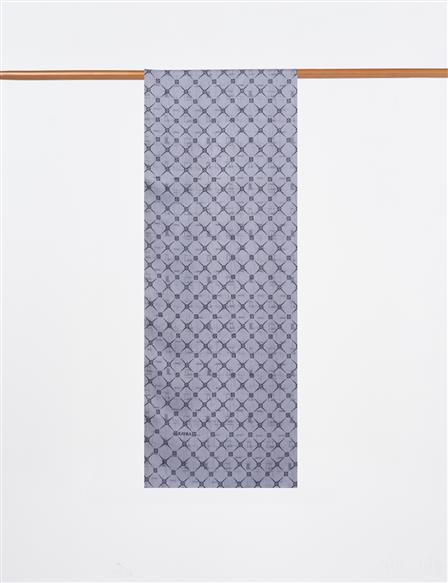 Monogram Patterned Shawl Gray