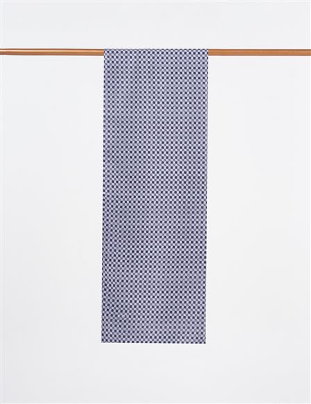 Checkered Pattern Shawl Gray