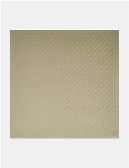 Minimal Monogram Patterned Scarf Mint