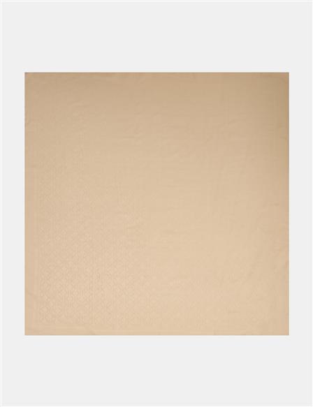 Logo Pattern Scarf Beige